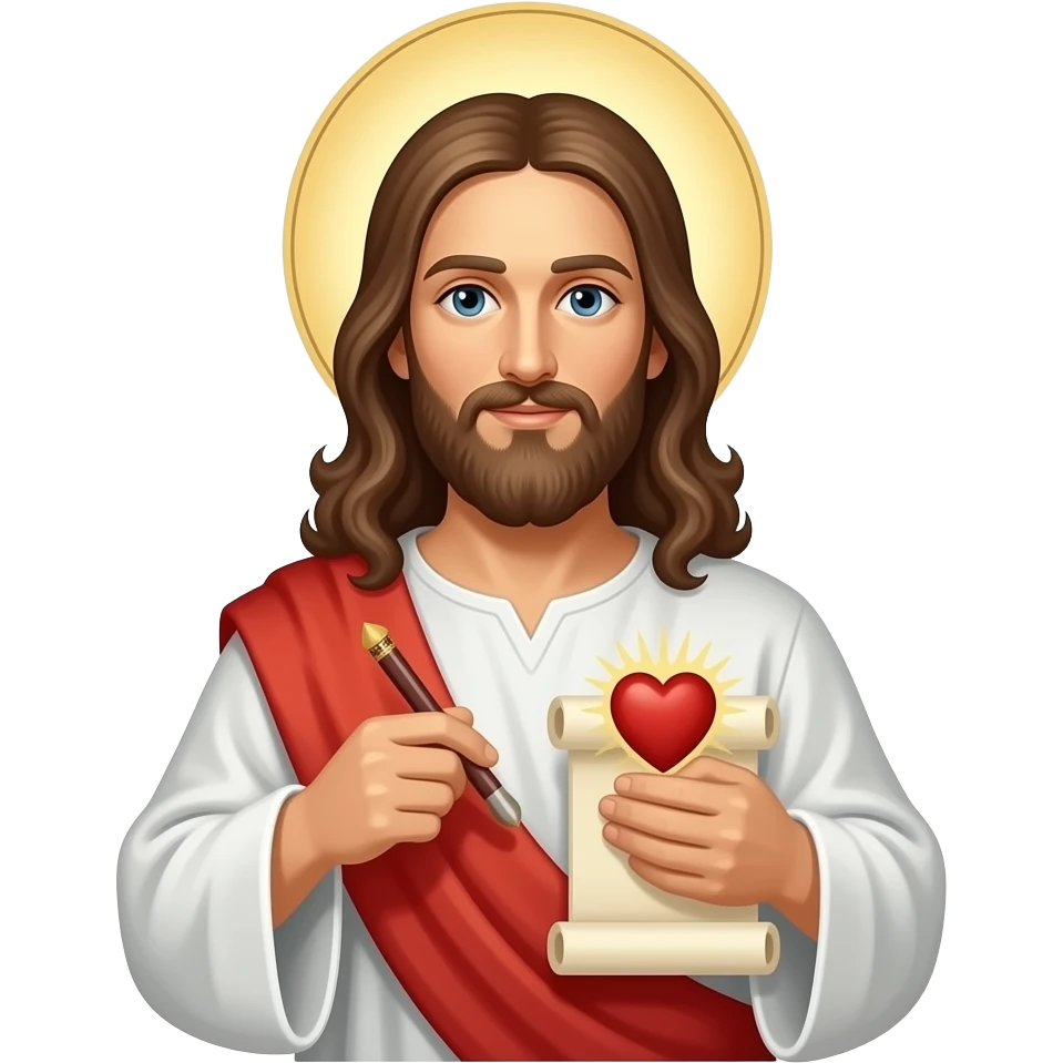 God writing the law on the hearts and minds of his people. emoji