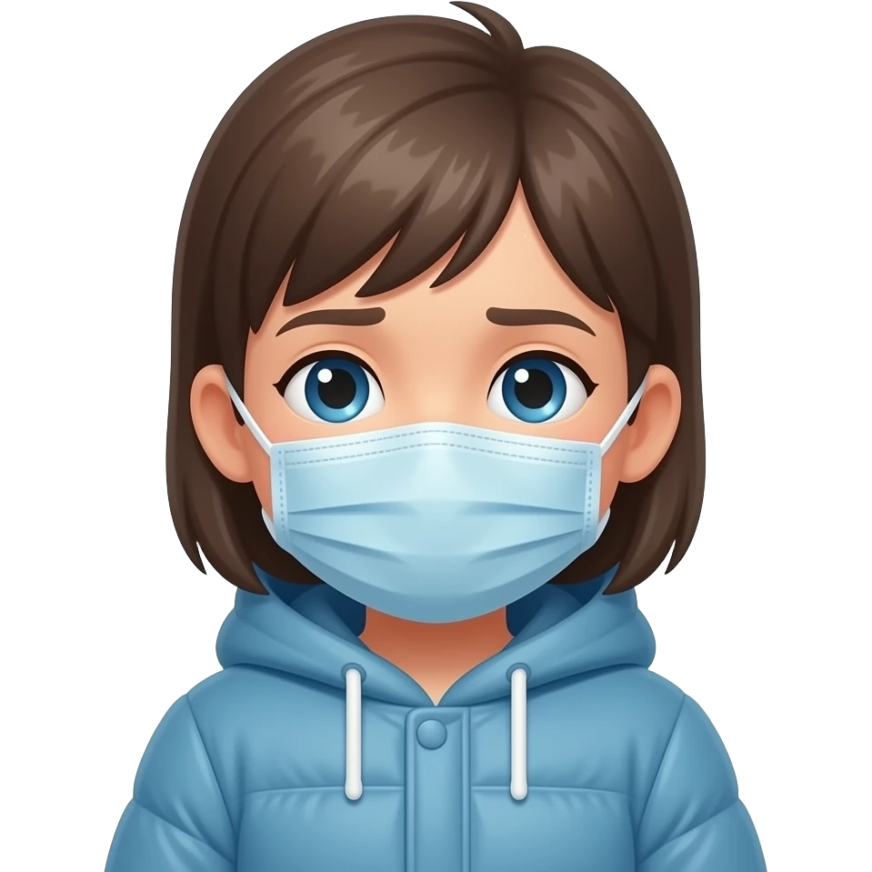 a kid has a cold emoji