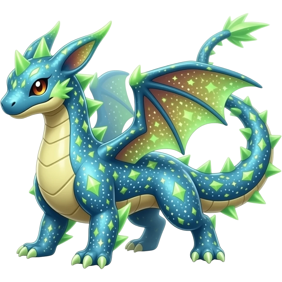 Shiny edgy spiky oily poisoned glittery sparkling tropical bioluminescent edgy cool Salandit-Salamence-Ekans-Seviper-Rapidash-Salazzle-Fakemon-hybrid emoji