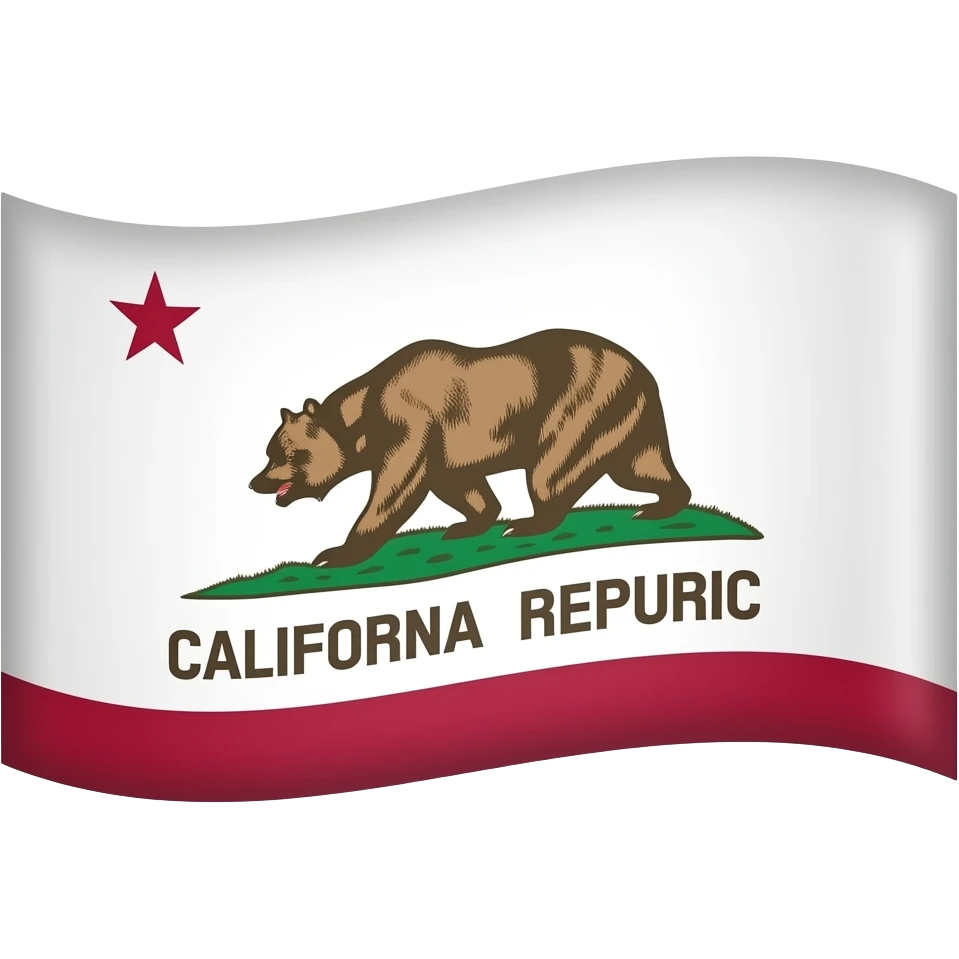 California flag country Ball eyes mount emoji