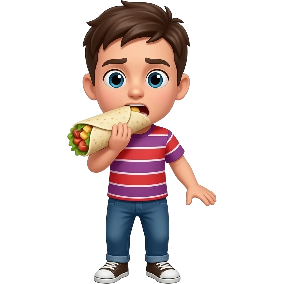 Choking on a burrito emoji