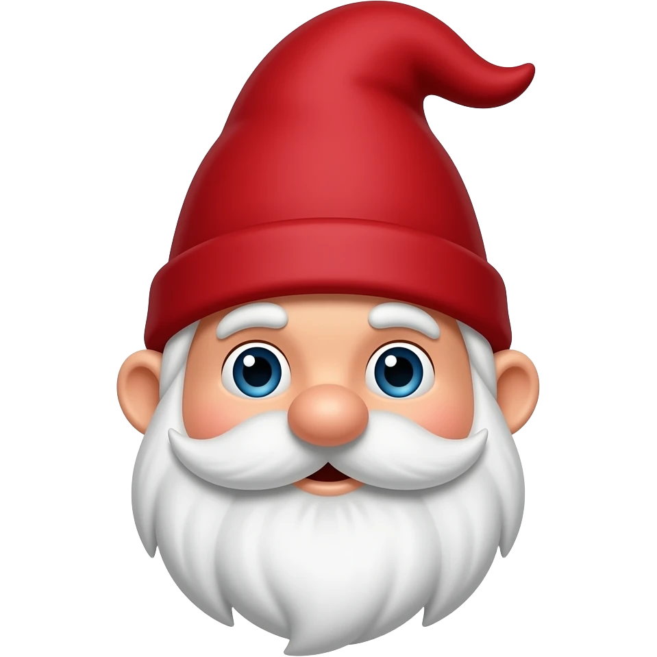 a medium shot of a gnome. hes wearing a red hat emoji