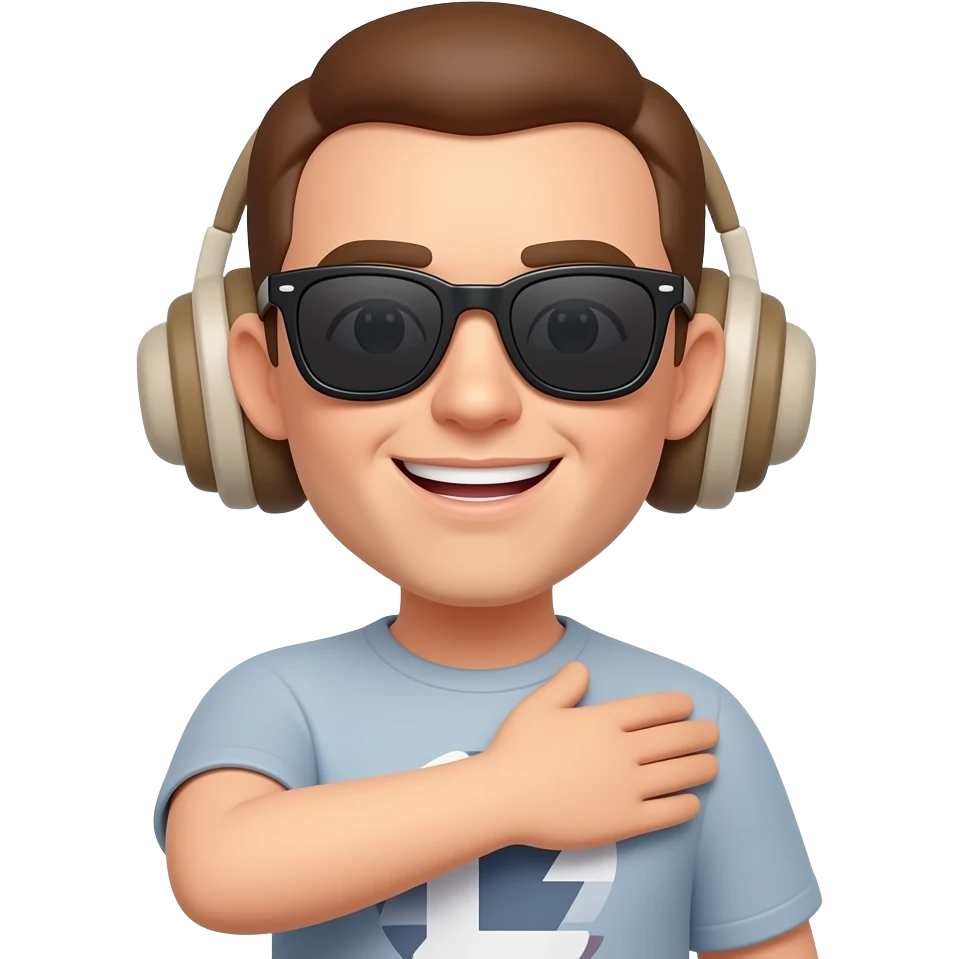 Mandando un abrazo con gafas polarizadas emoji
