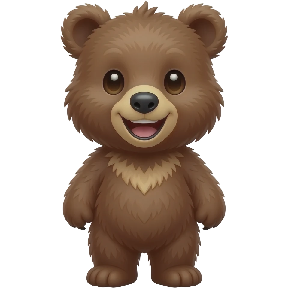 медвежонок смеющийся emoji
