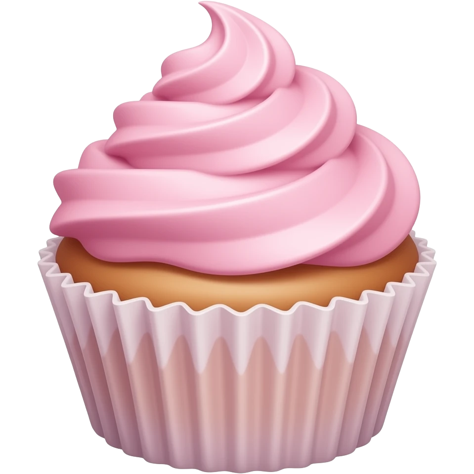 Cupcake with pink icing emoji