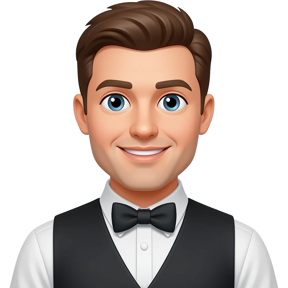 Man busboy emoji