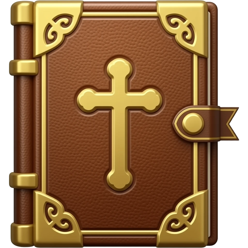 bible with a cross on it emoji