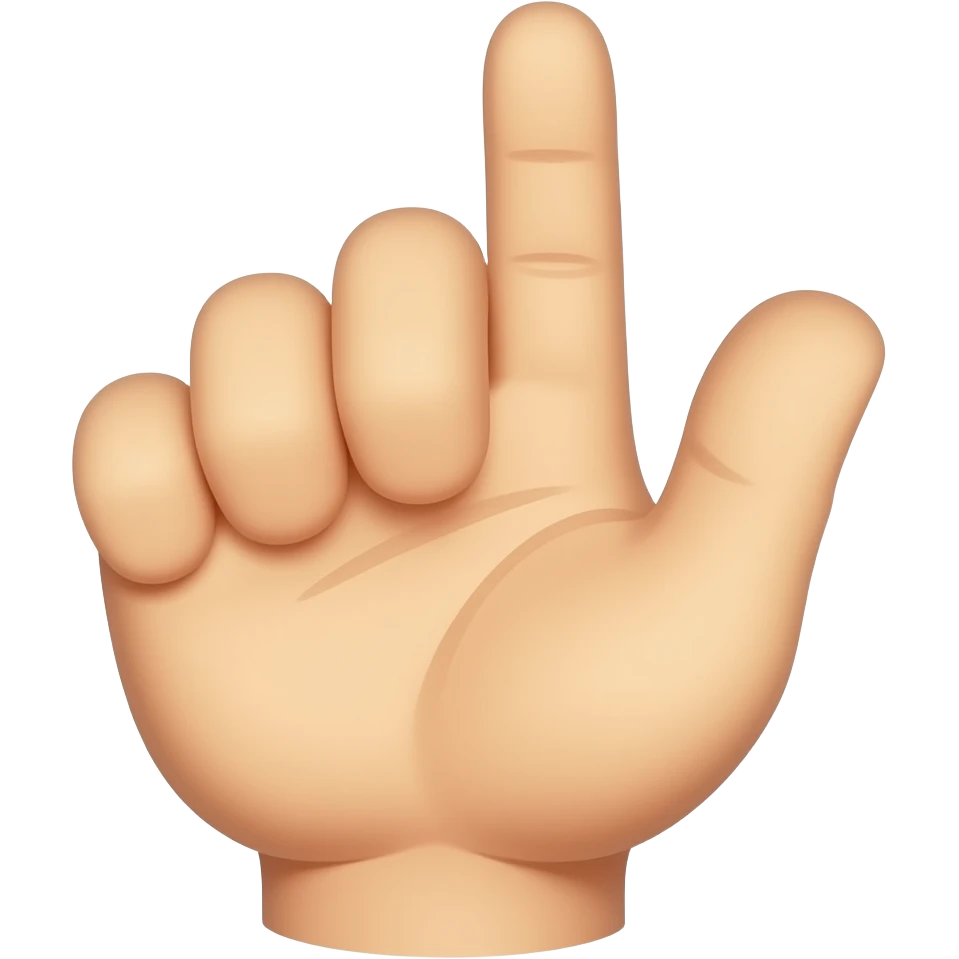 Hand flat showing side to side emoji