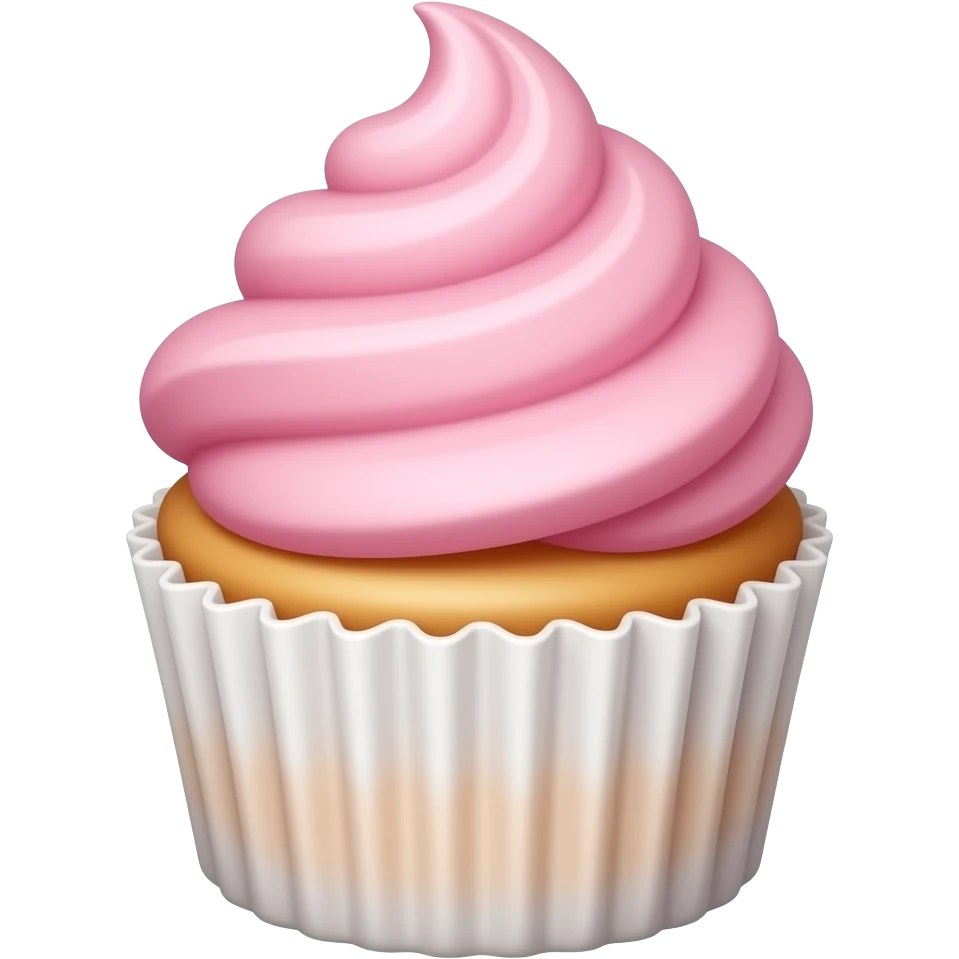 Cupcake with pink icing emoji