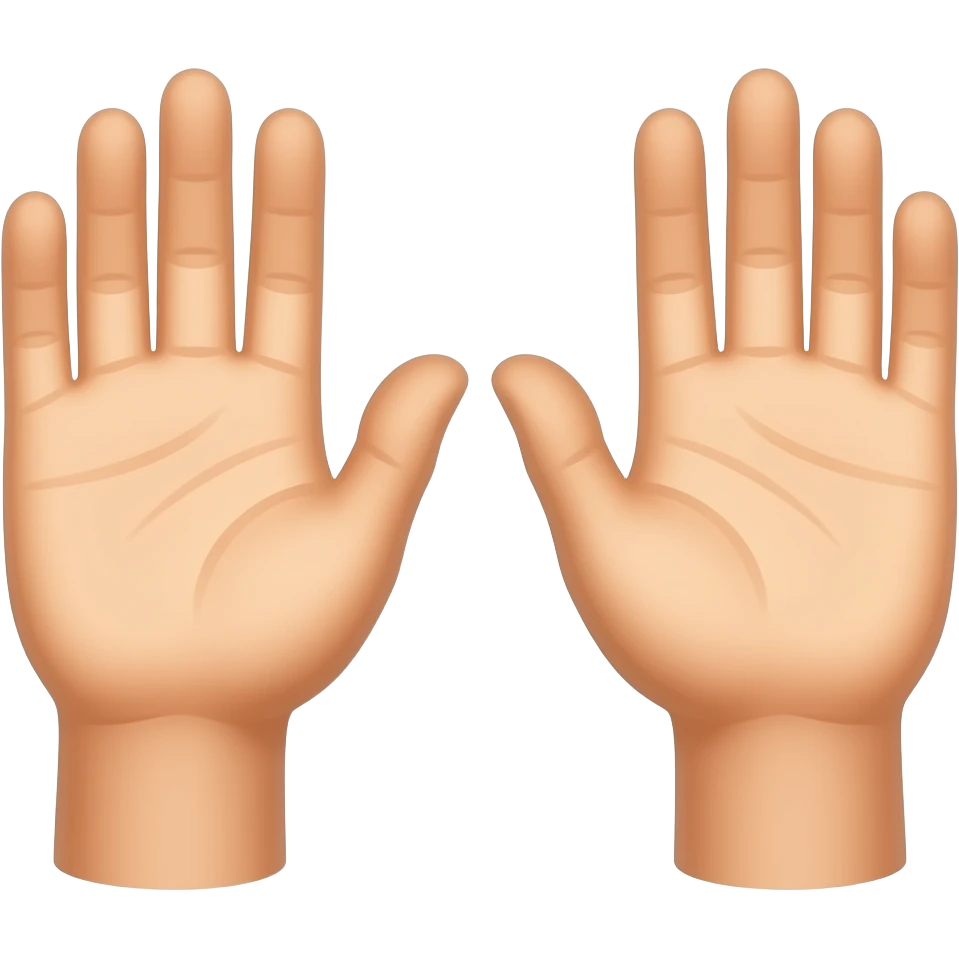 Separate hands emoji