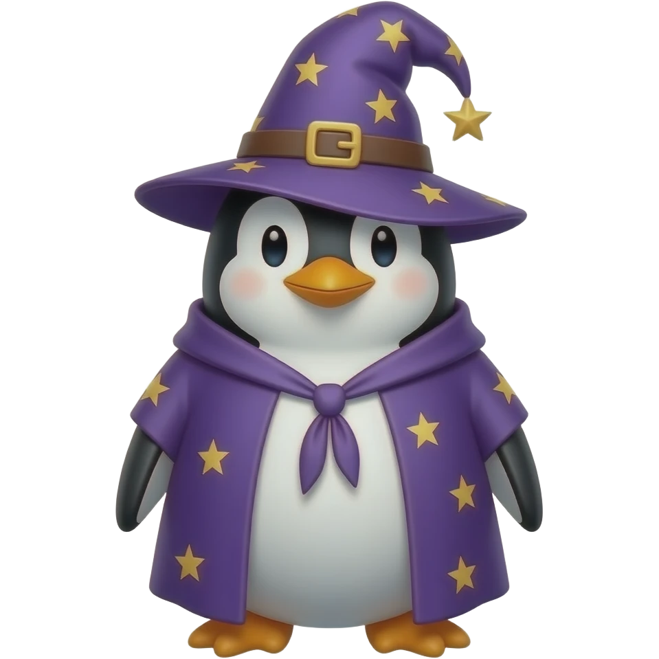 büyücü penguen emoji