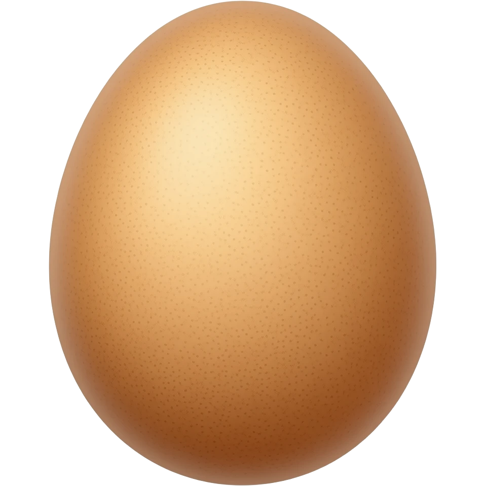 A brown egg a normal one emoji