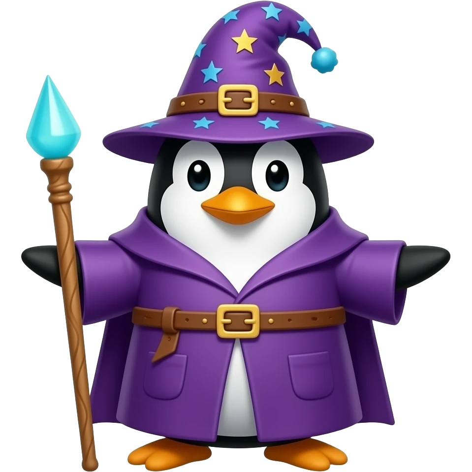 Penguin Wizard emoji
