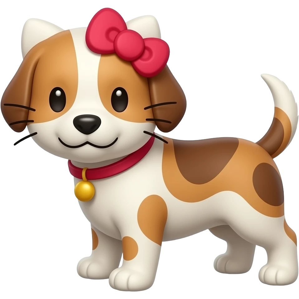 Perro Hello kitty emoji