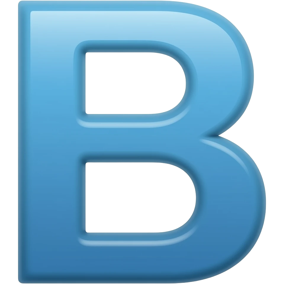 mavi b harfi emoji