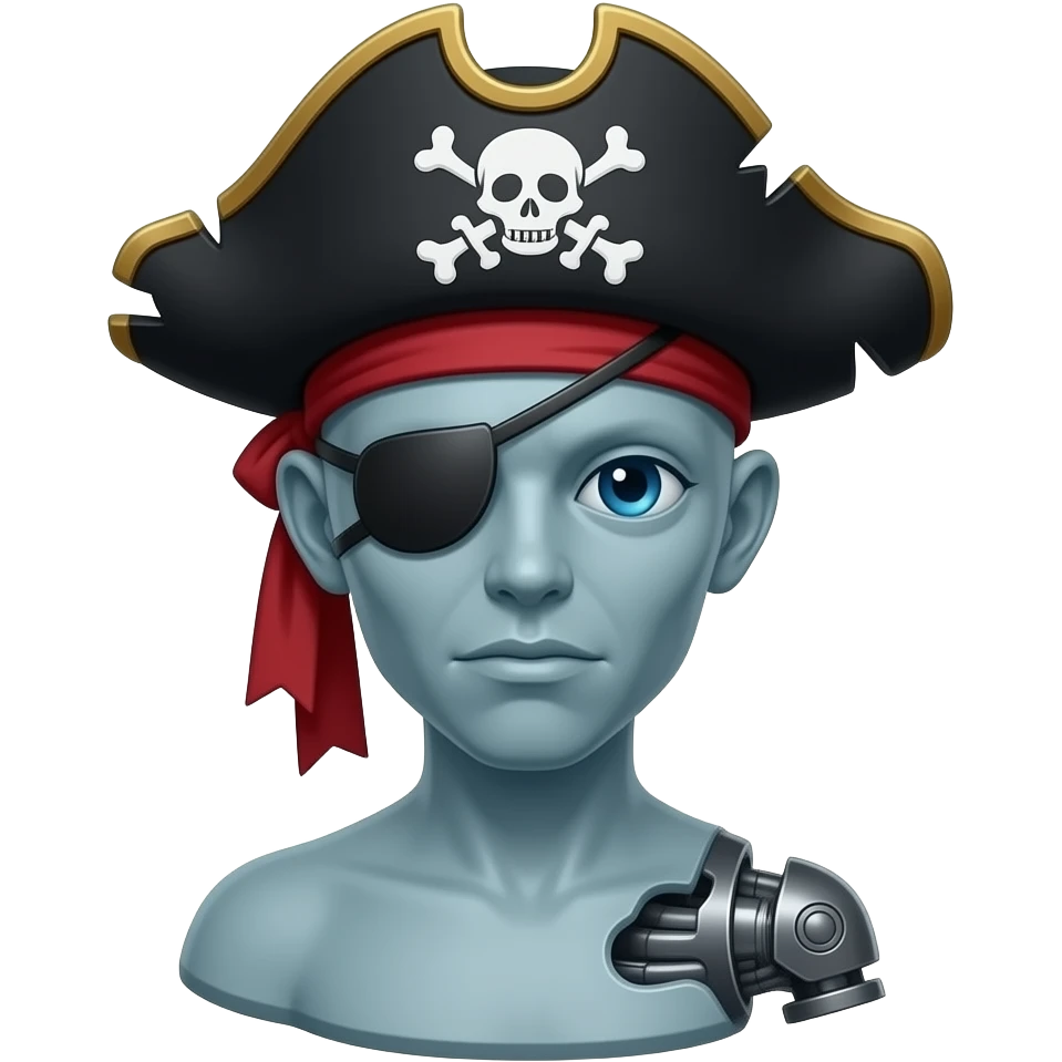 pirate alien bust emoji