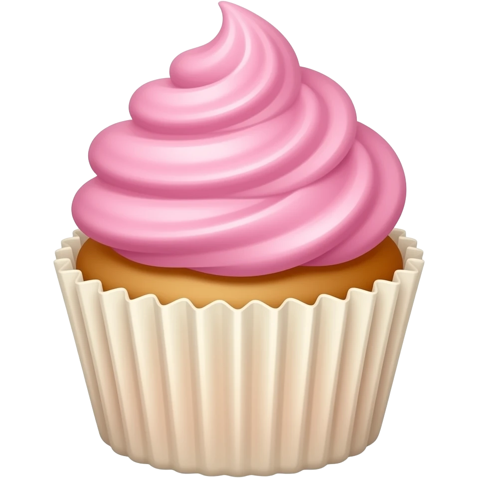 Cupcake with pink icing emoji