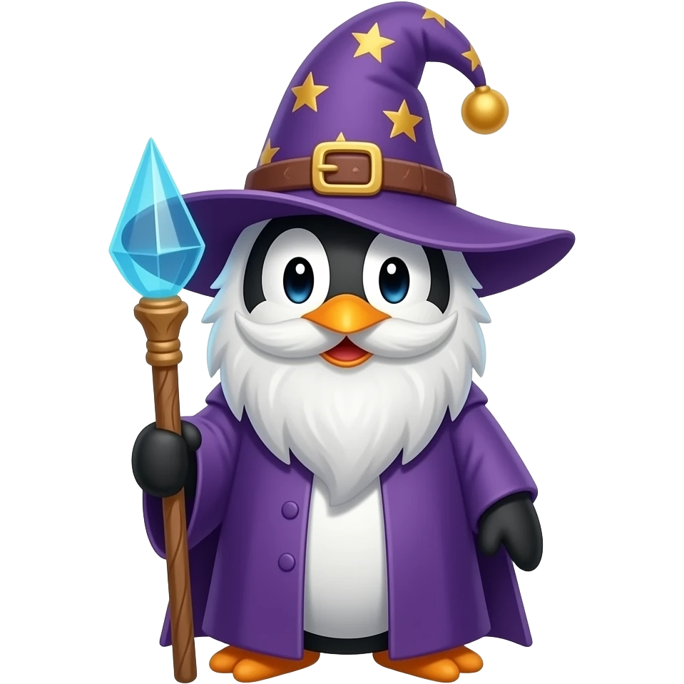 Penguin Wizard emoji