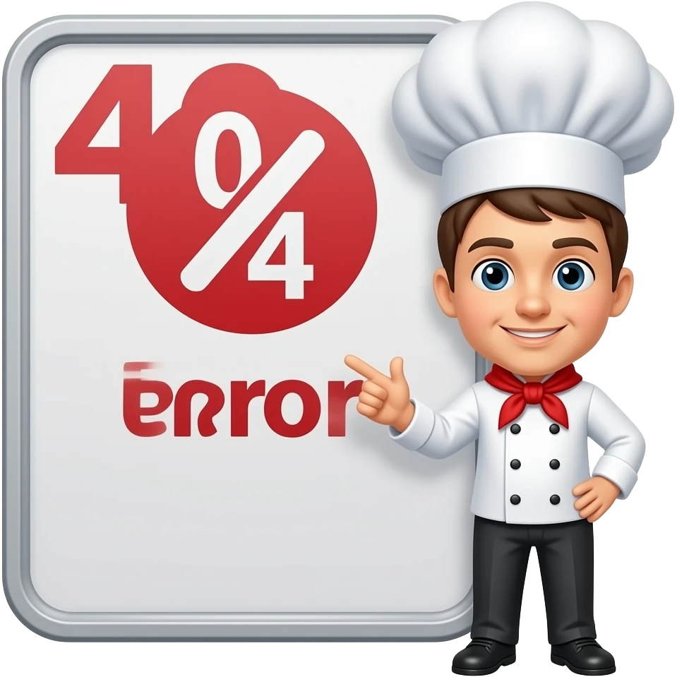 page not found chef emoji