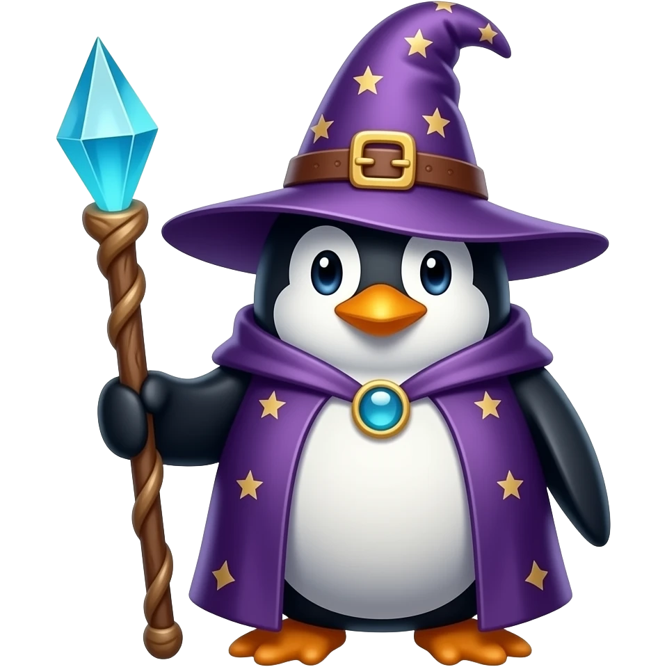Penguin Wizard emoji