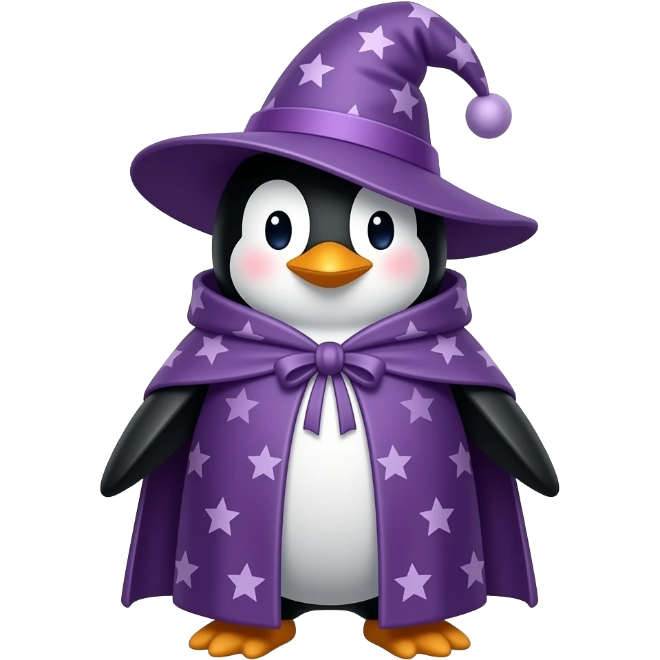 Penguin Wizard emoji