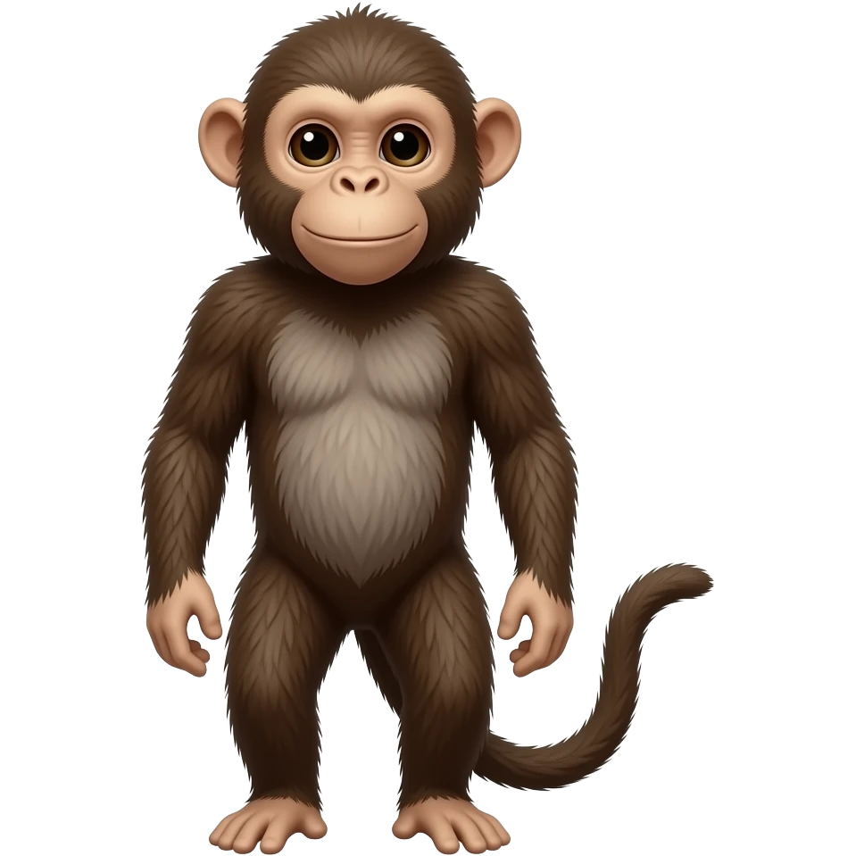 Realistic monkey emoji