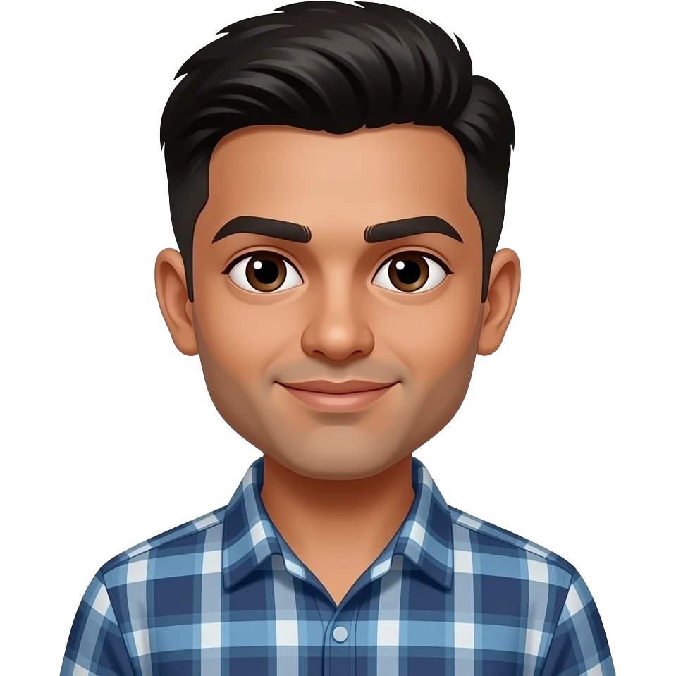 Indian man 25 years old fade hair cut emoji