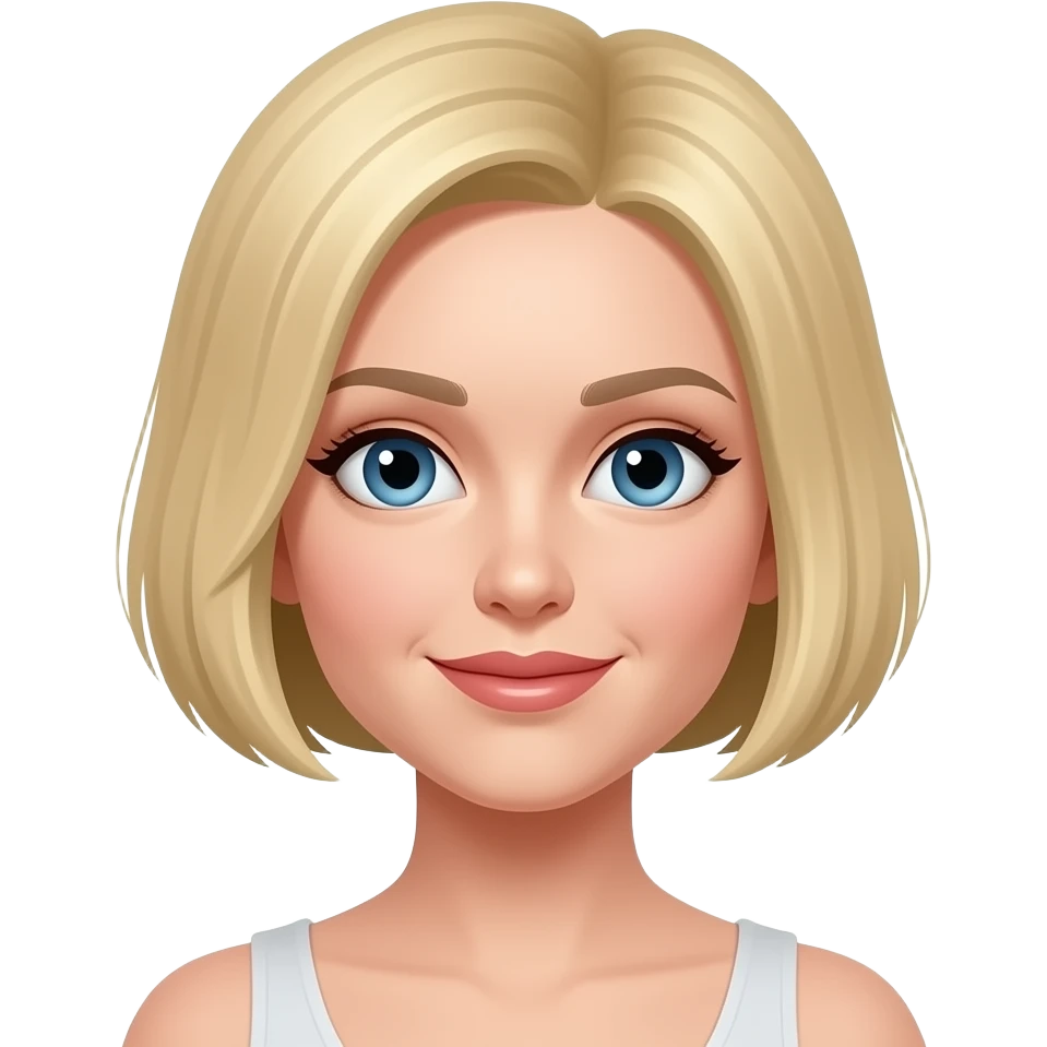 lady with very short blond hair emoji