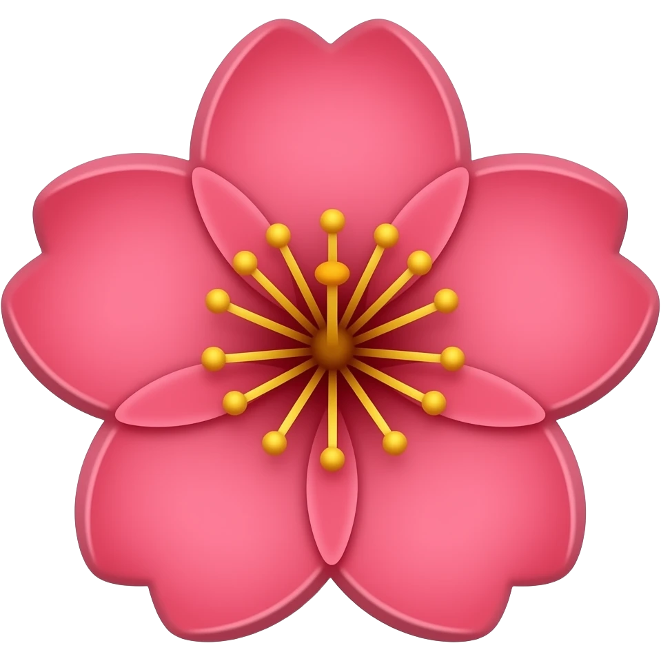 Flor de cereso rojas emoji