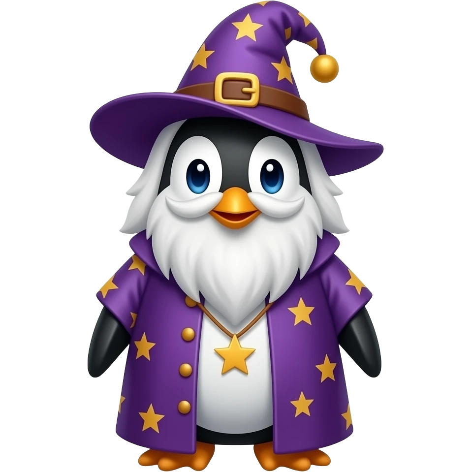 Penguin Wizard emoji