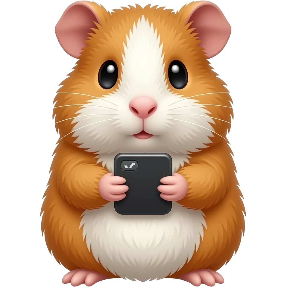 Guinea pig texting emoji