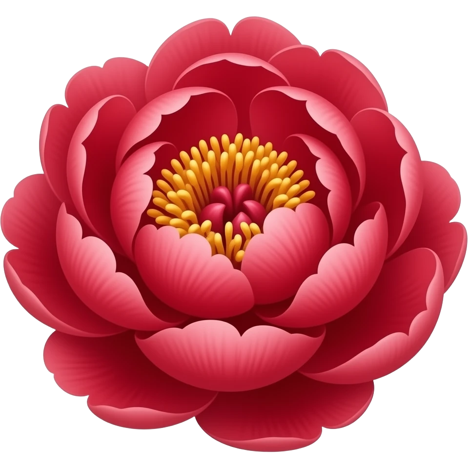 Red peony emoji