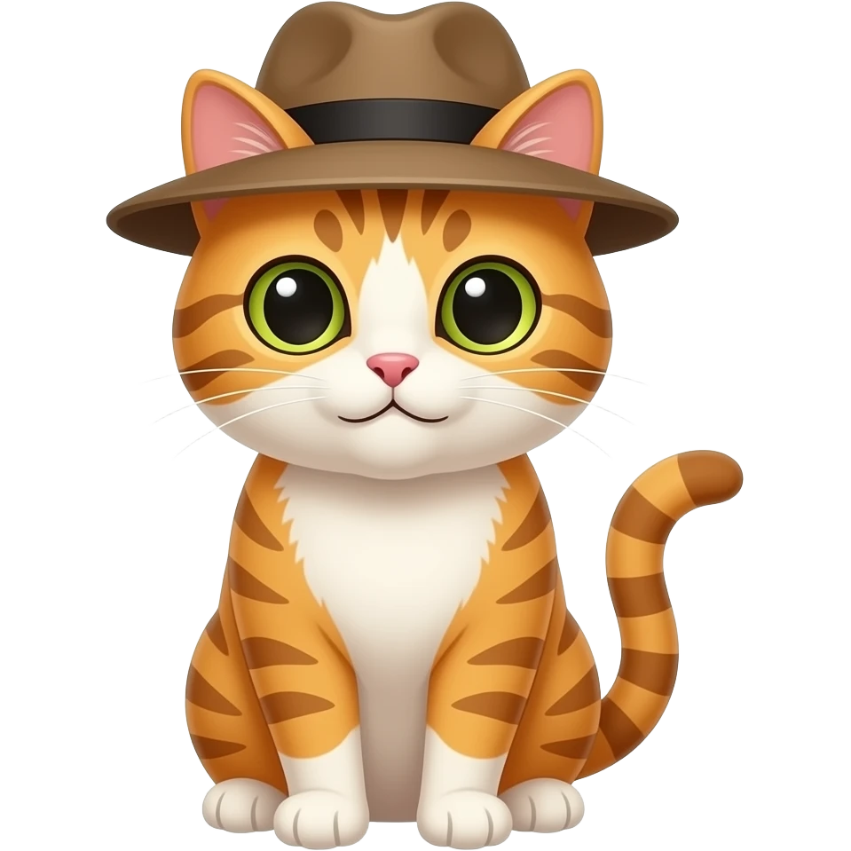 Cat with hat emoji