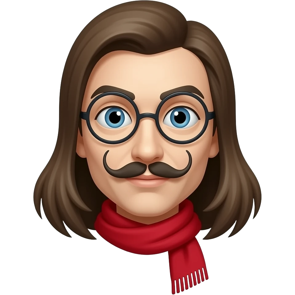 Money heist Dali mask with eyes emoji
