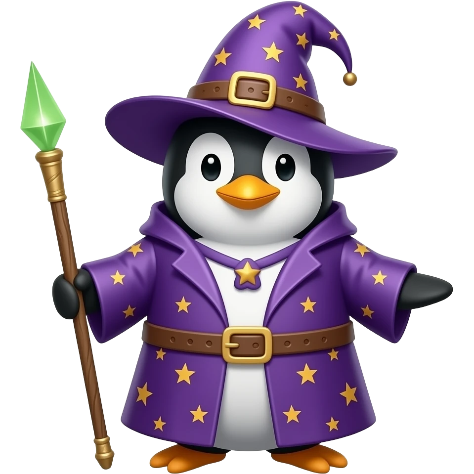 Penguin Wizard emoji