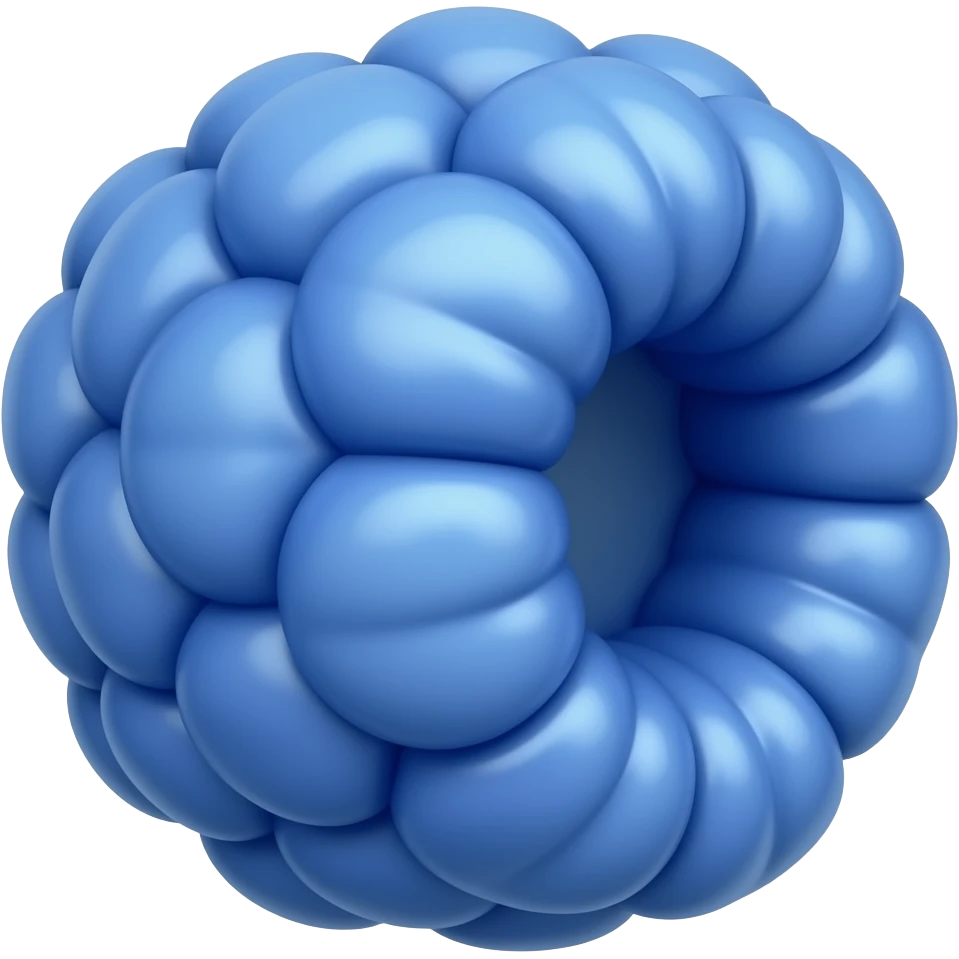 Blue raspberry emoji