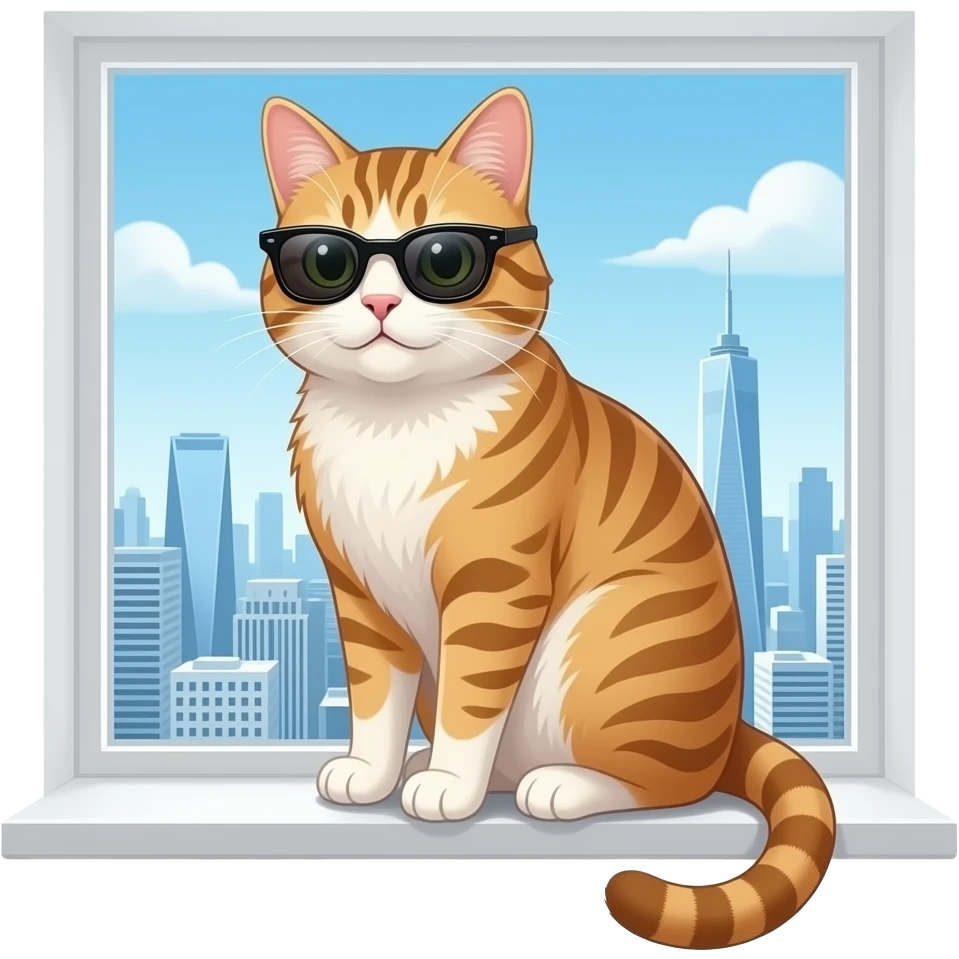 Cat wearing sunglasses emoji