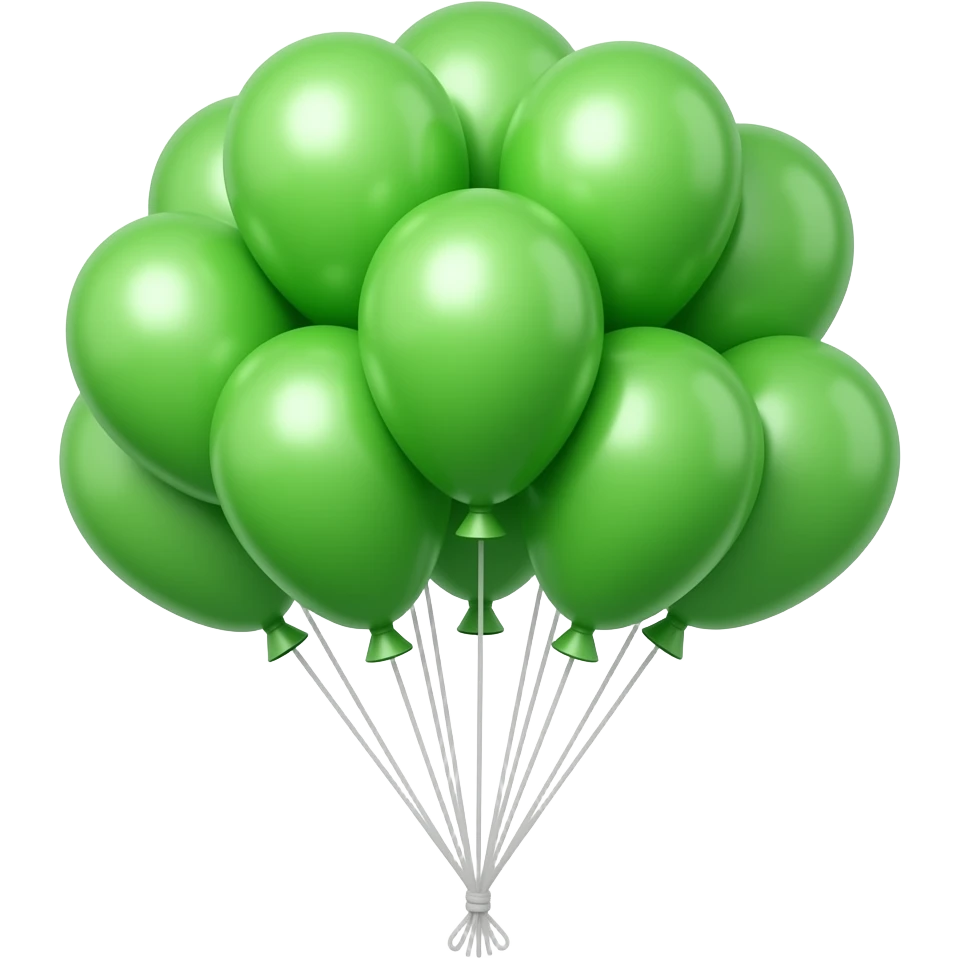 Green balloons with string emoji