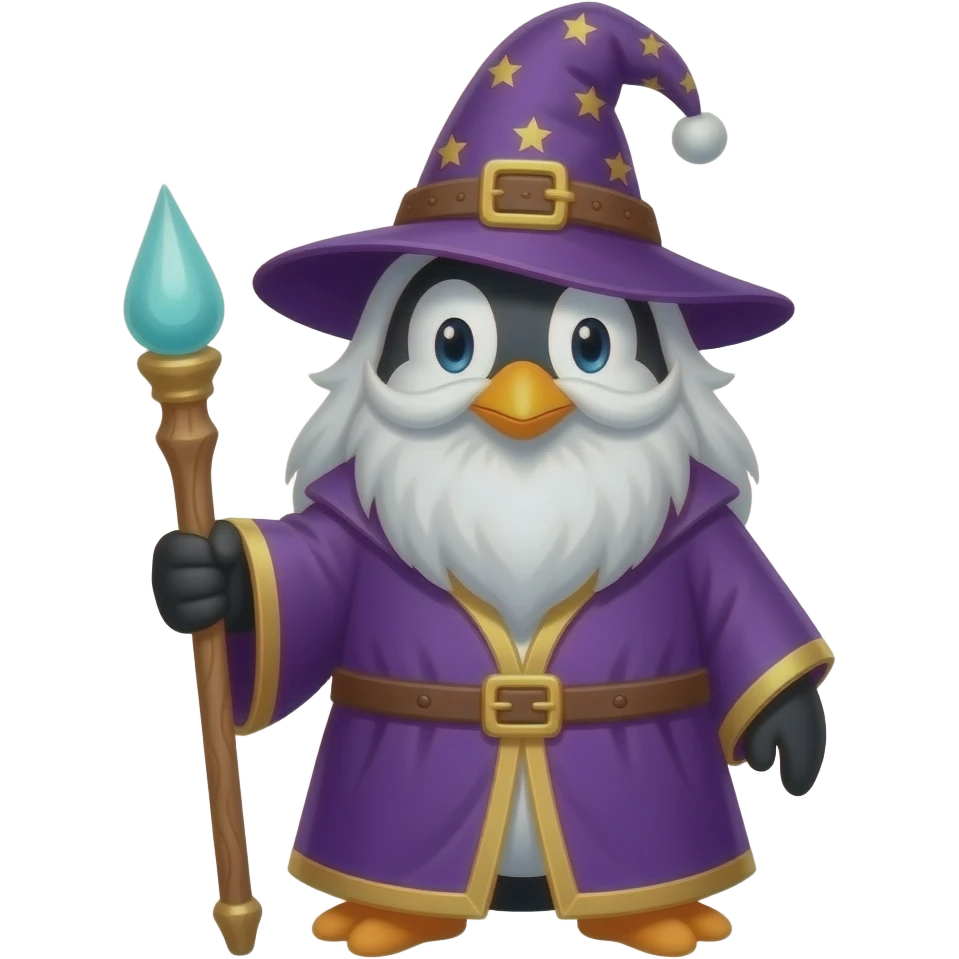 Penguin Wizard emoji