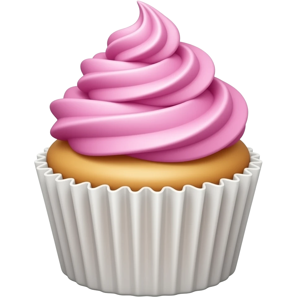 Cupcake with pink icing emoji