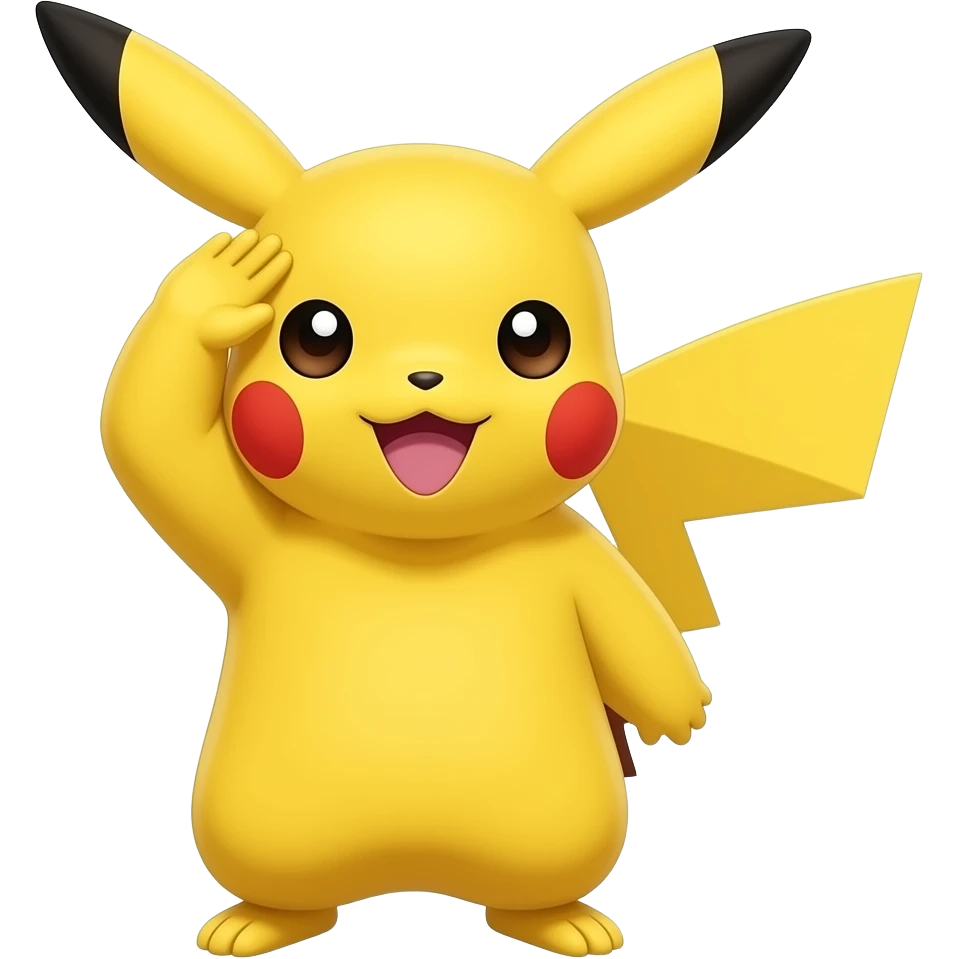 pikachu saluting emoji