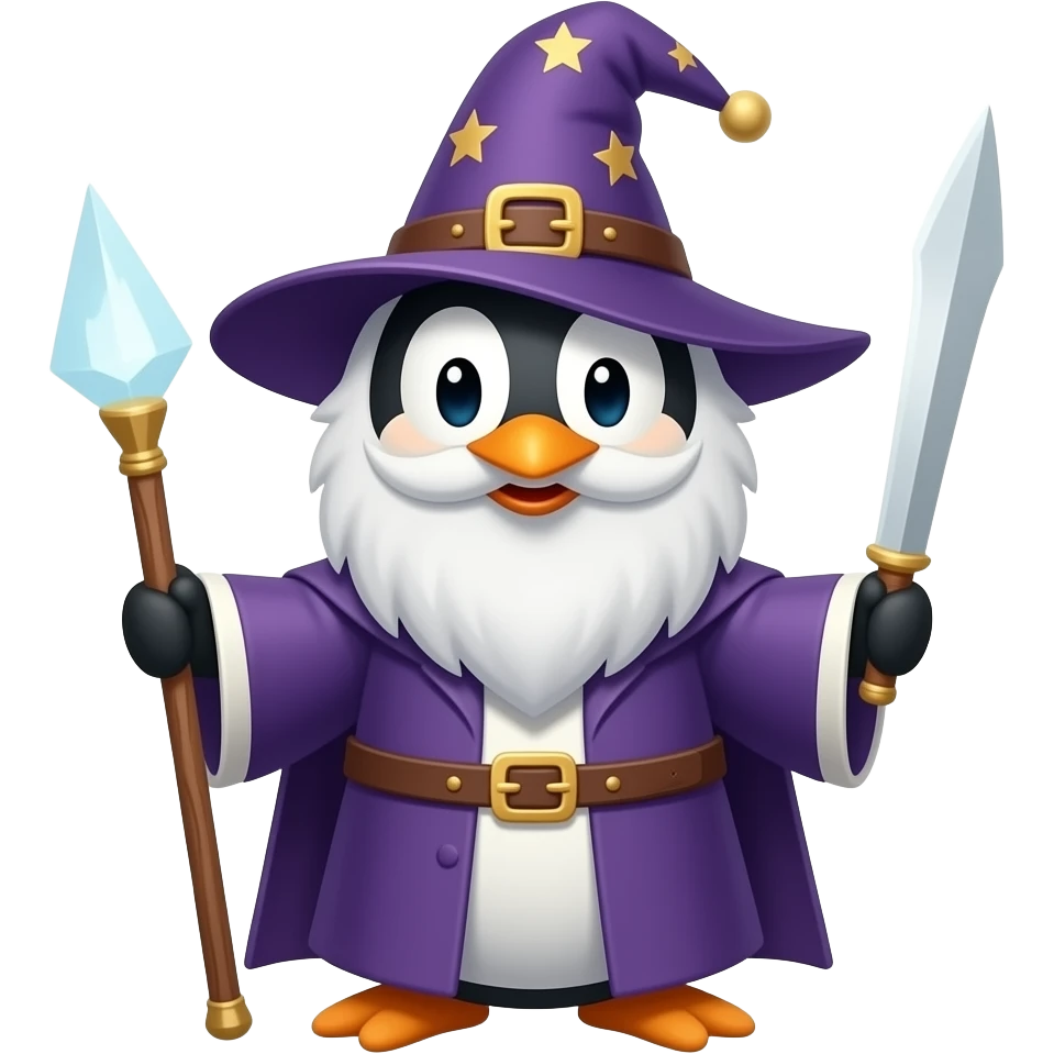Penguin Wizard emoji