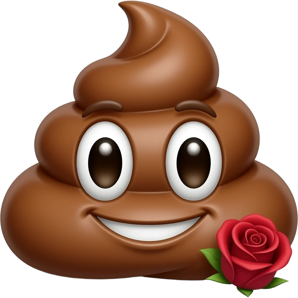 Caca rose emoji