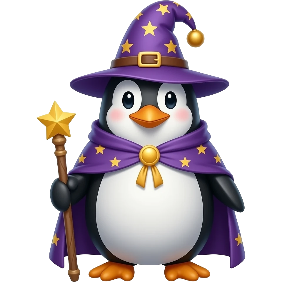 Penguin Wizard emoji