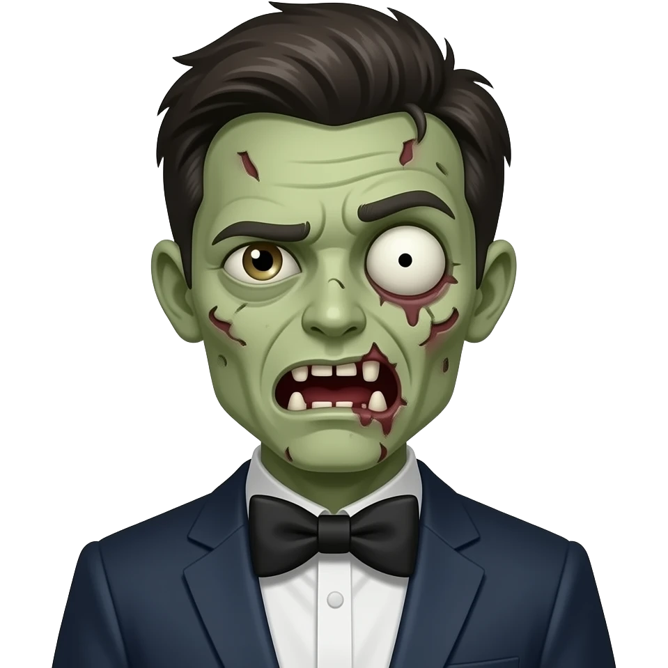zombies with bow tie emoji