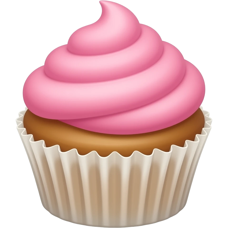 Cupcake with pink icing emoji