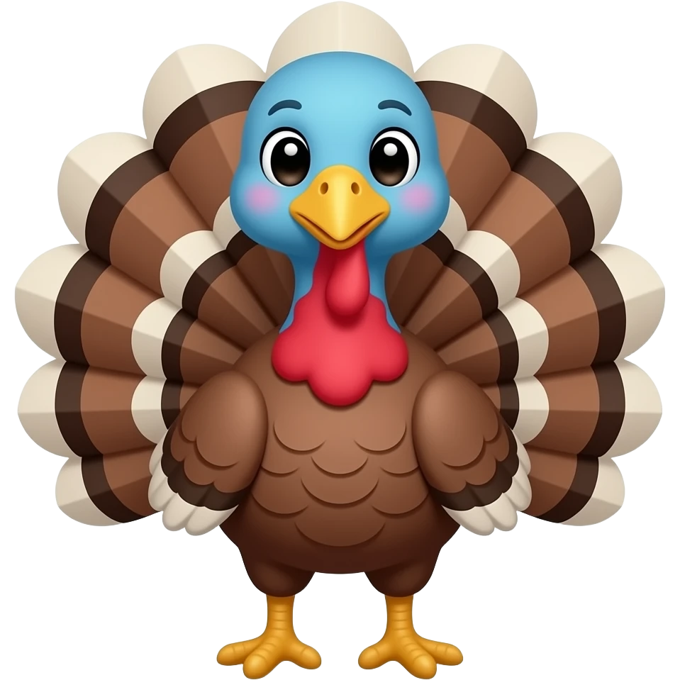 Kawaii female turkey emoji