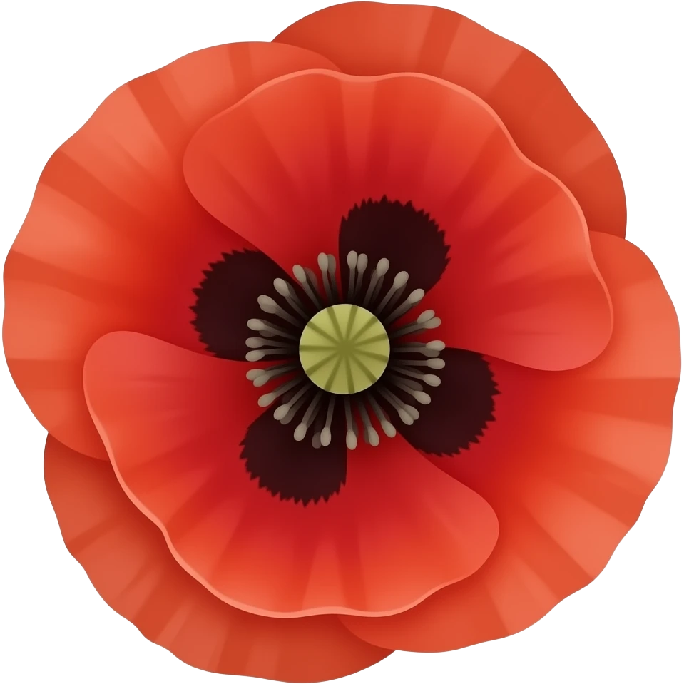 Poppy flower emoji