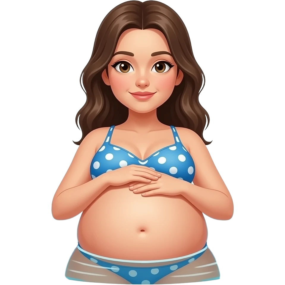 A girl with her beach body,in her swim suit bathers,Then she stuck out her big round Tummy,she will just lay on her back in the water with that food baby belly poking above the surface,she will be the best holiday photo while cradling her pregnant looking belly. emoji