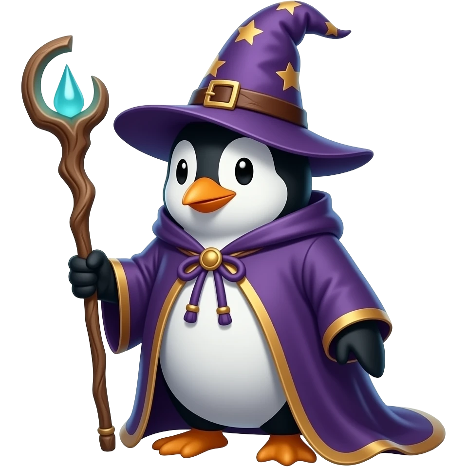 Penguin Wizard emoji